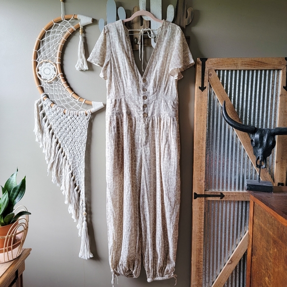 Free People | Layla One Piece Printed Jumpsuit Light Combo - Picture 4 of 9